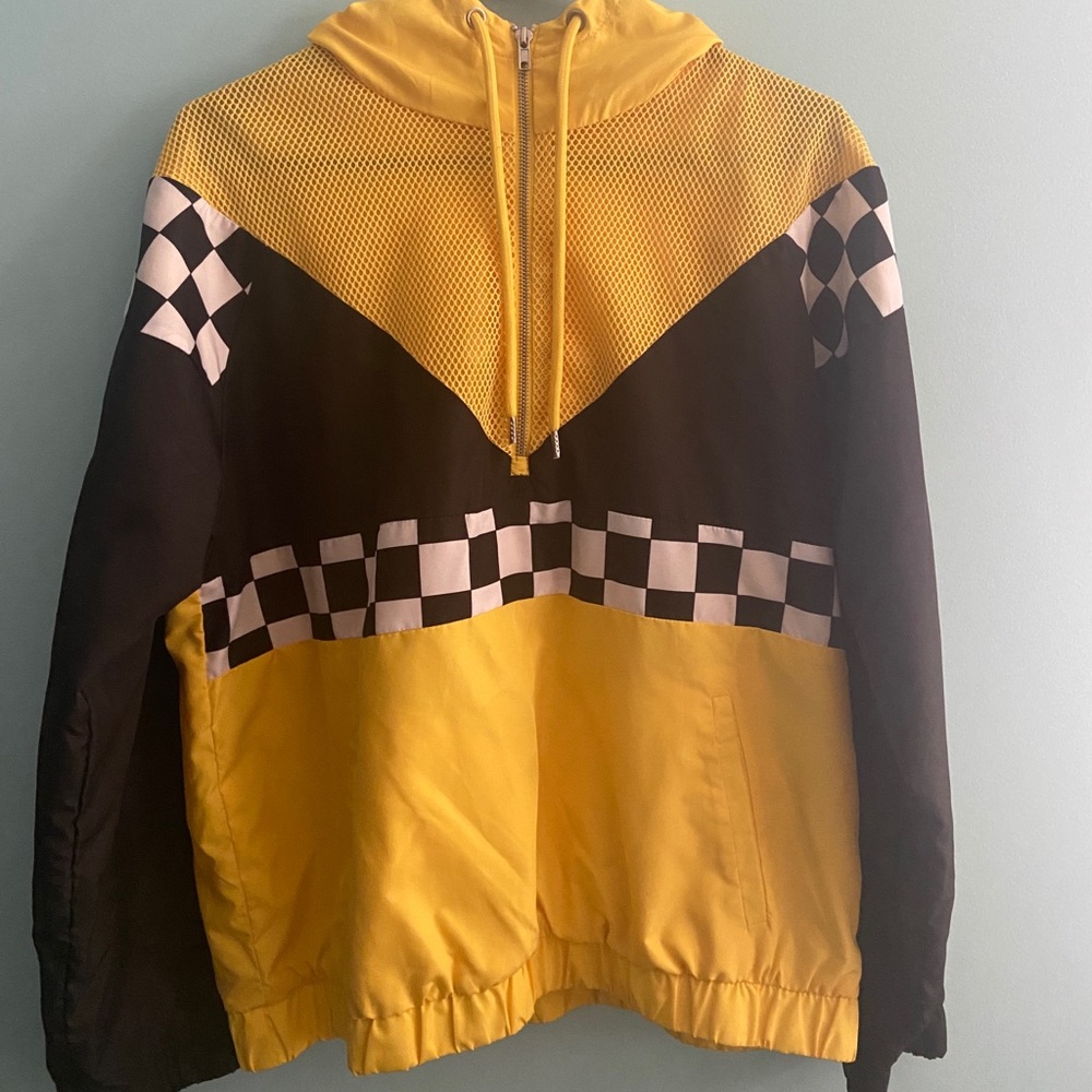 Black and Yellow Windbreaker Forever 21